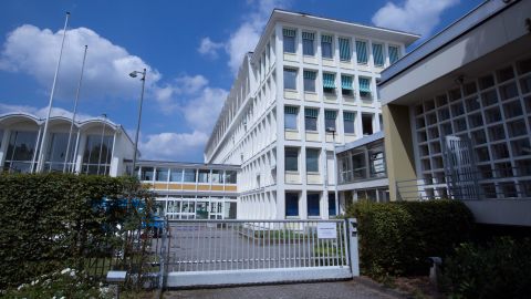 Exterior view of the Federal Criminal Investigation ( Bundeskriminalamt, or BKA) building in Wiesbaden, Germany.