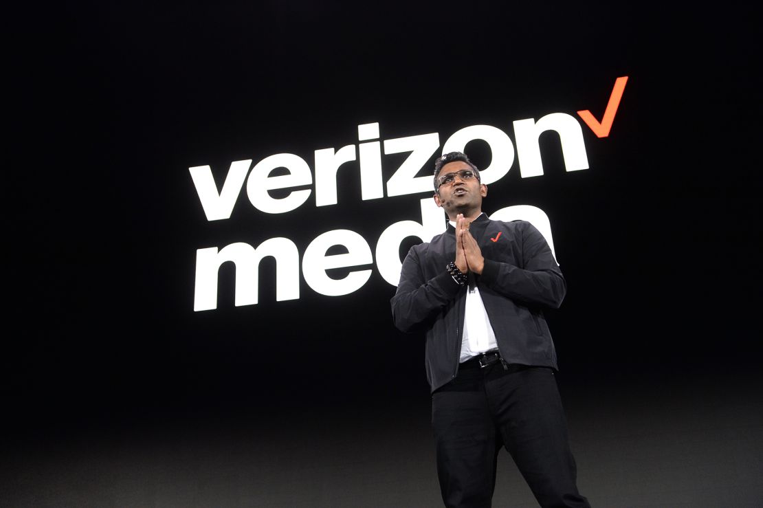 Verizon Media CEO Guru Gowrappan appears at a 2019 event.