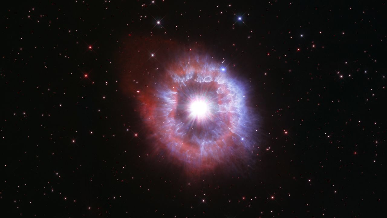This rare giant star imaged by Hubble is trying to keep from self-destructing.