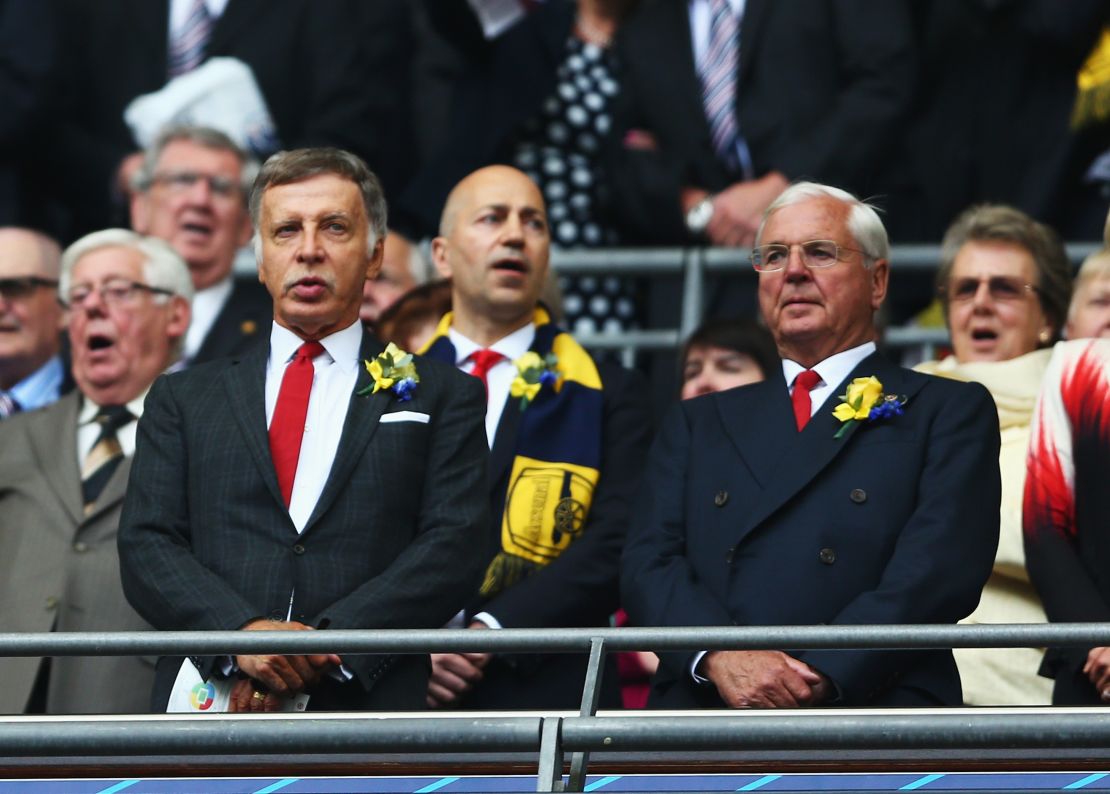 Arsenal Stan Kroenke looks on prior to the FA Cup Final between Aston Villa and Arsenal.