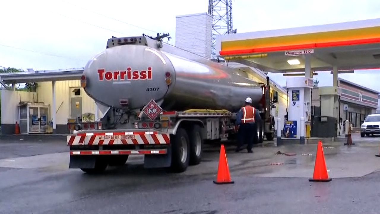 gasoline tank truck