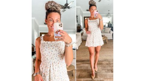 Wild Fable Women's Smocked Top Tiered Dress