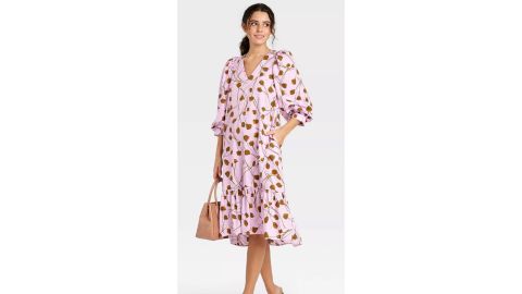 A New Day Women's Long-Sleeve Ruffle Hem Dress