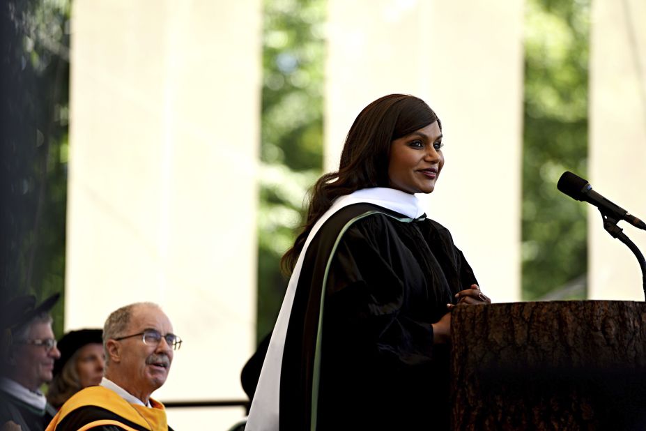<strong>Actor and writer Mindy Kaling, Dartmouth College, 2018 -- </strong>"If you have a checklist, good for you. Structured ambition can sometimes be motivating. But also, feel free to let it go. Yes, my culminating advice from my speech is a song from the Disney animated movie 'Frozen.'"