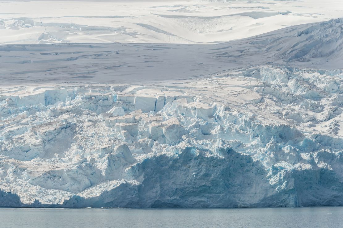 Ice cliffs are shown on January 1, 2020 in King George Island, Antarctica. The fate of Antarctica's ice sheets is key to determining how much sea levels will rise in the future.