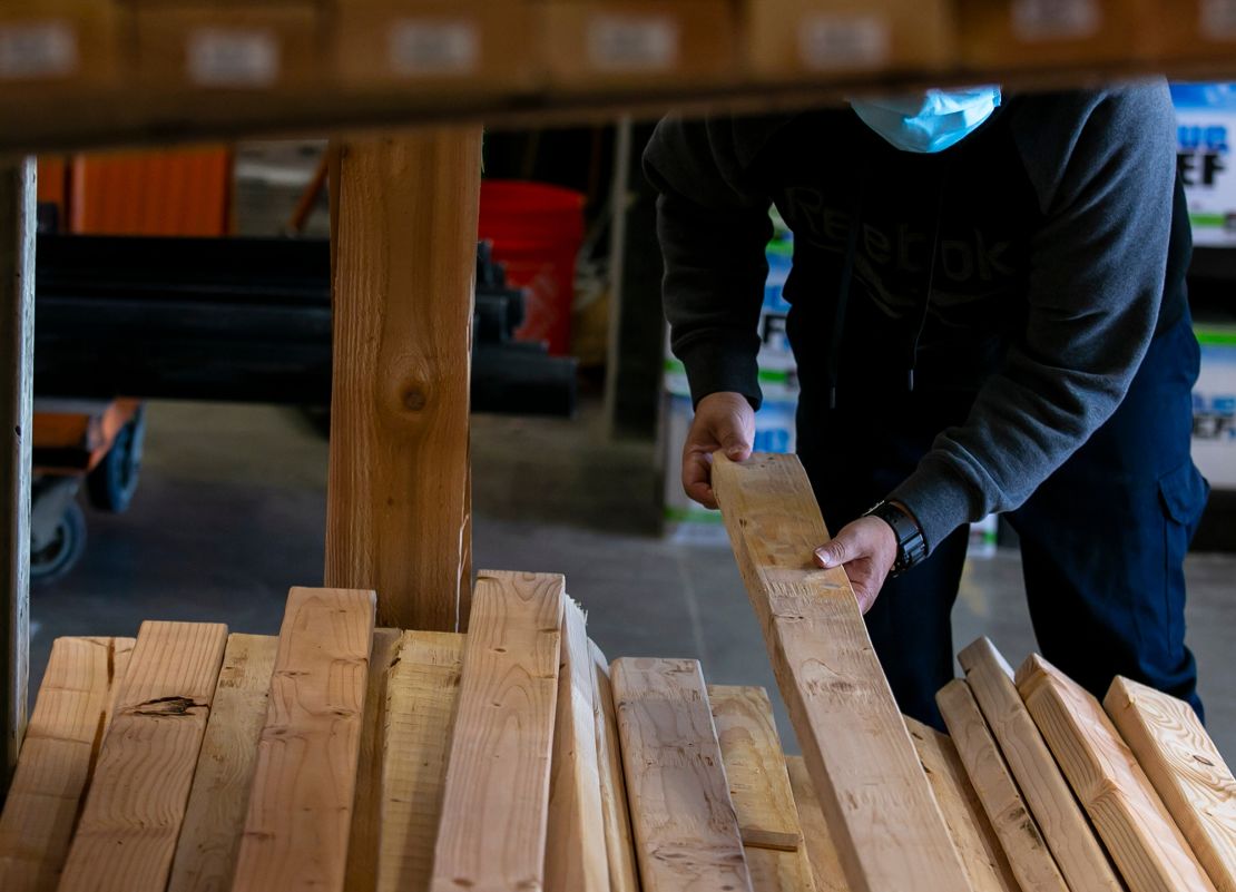 The lumber shortage is delaying construction of new homes.