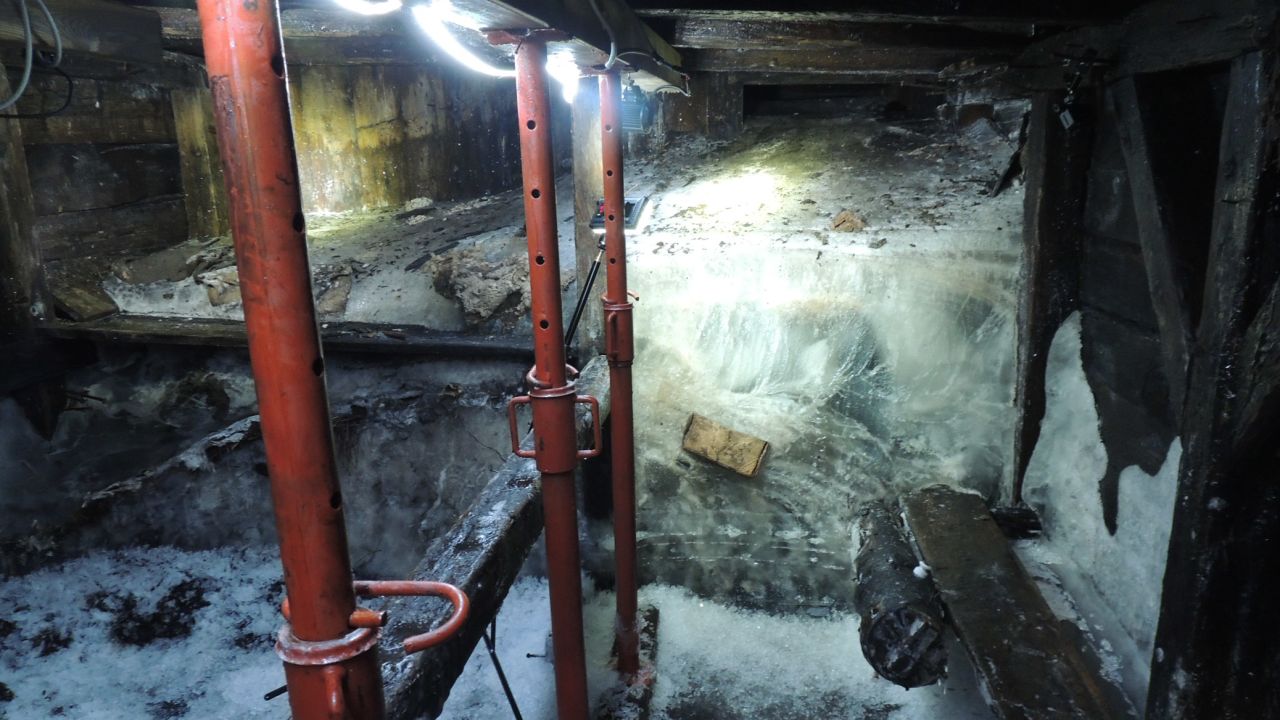 The cave shelter in northern Italy was accessible to researchers after the surrounding glacier had melted.