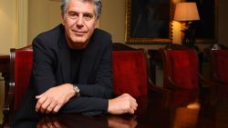 Anthony Bourdain promotes his new book Medium Raw at the Hazlitts club in London.   (Photo by Ian West/PA Images via Getty Images)