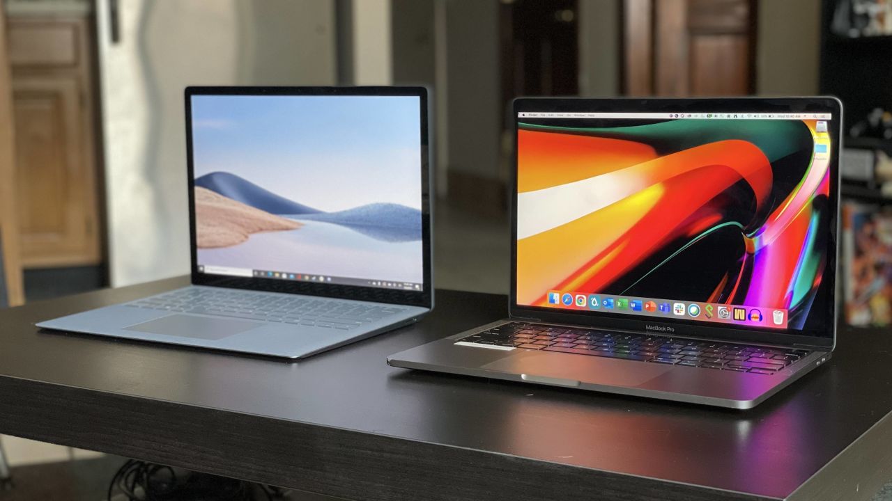 surface laptop 4 vs macbook pro lead