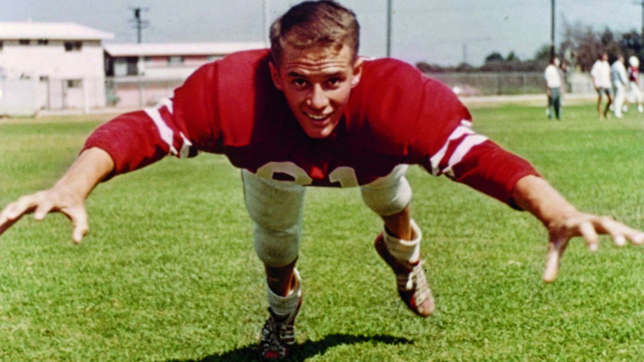 <strong>Teenage athlete:</strong> Ballard played for his high school varsity football team, but his career ended when he got a concussion while on the field.