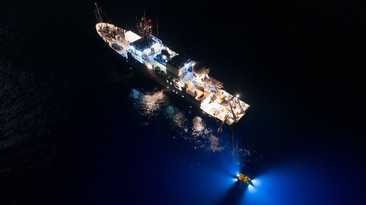 <strong>Elaborate search:</strong> Ballard deployed remotely-operated vehicle (ROV) Hercules, which scoured the ocean floor day for any sign of the famous aviator.