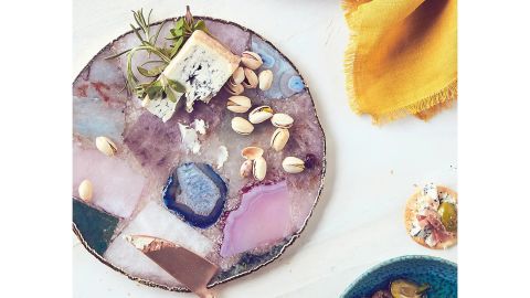 Anthropologie Composite Agate Cheese Board