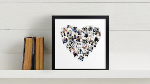 Minted Heart Snapshot Mix Photo Art