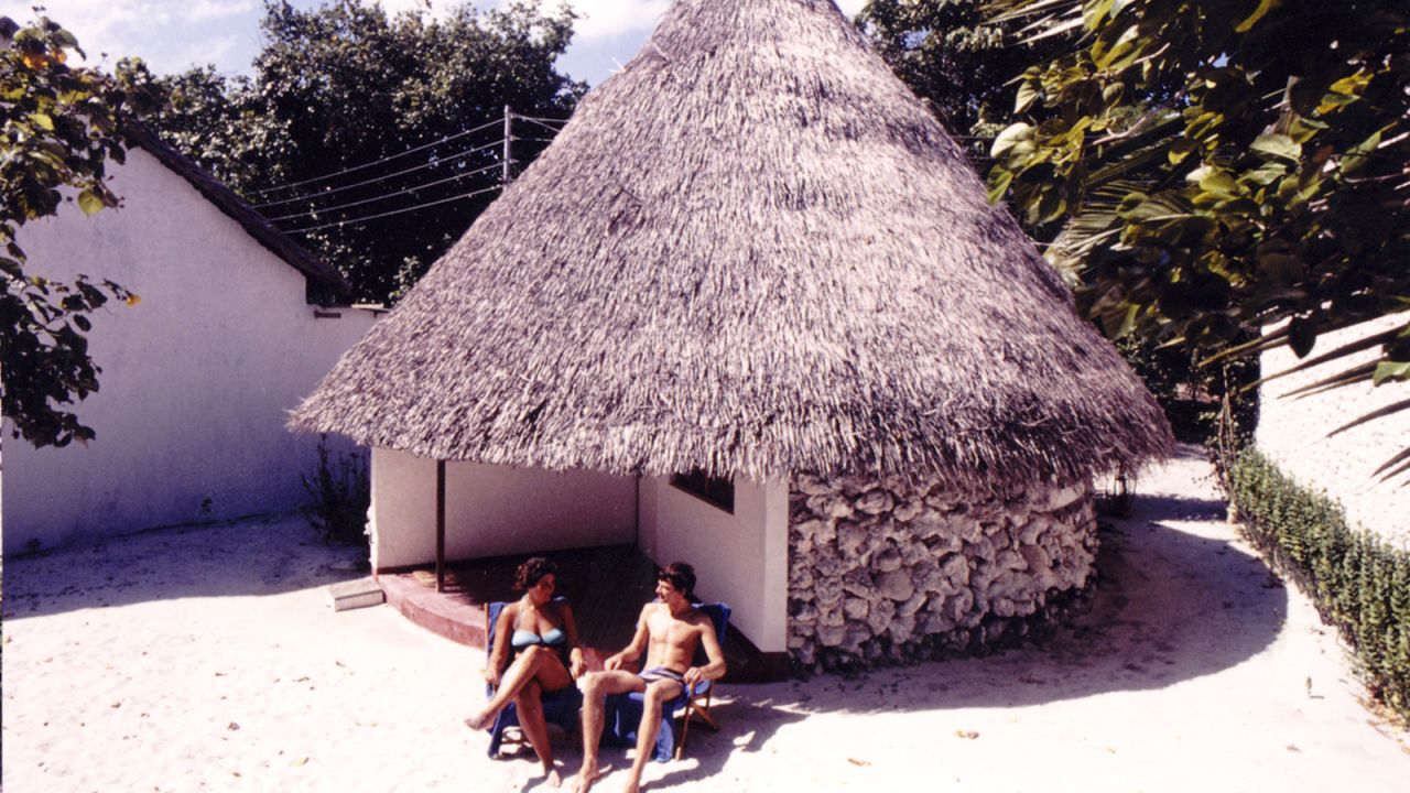 <strong>Crash pad: </strong>The first villas were made of coconut leaves and limestone.