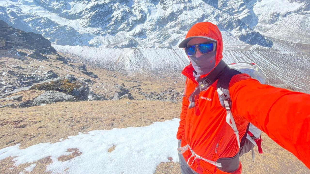 Lukas Furtenbach as he begins his ascent of Everest.