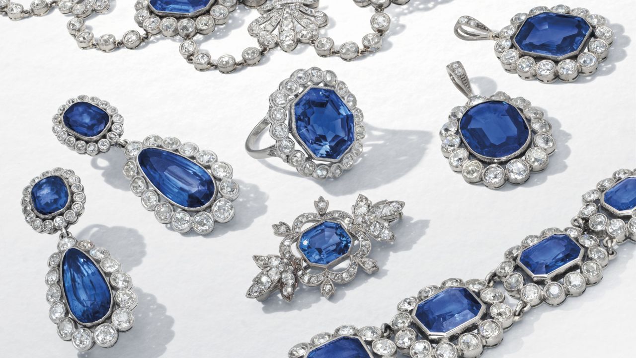 06 sapphire diamond jewelry set napoleon christies
