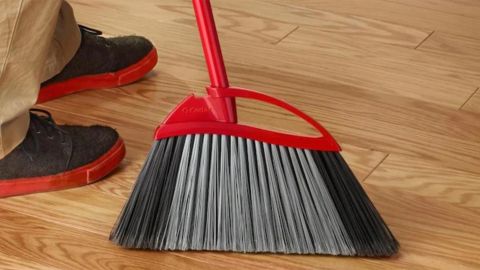 O-Cedar Rubber Broom & Dustpan