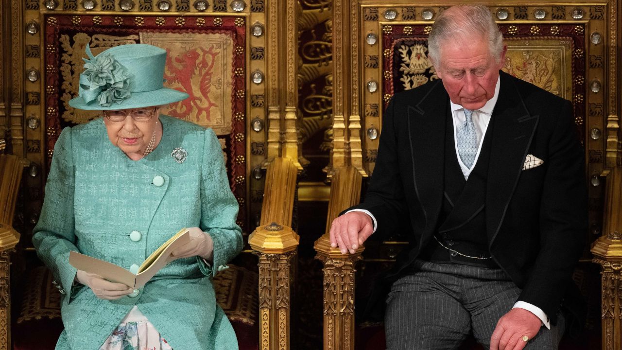 Prince Charles listens as Queen Elizabeth II delivers the Queen's Speech on December 19, 2019.