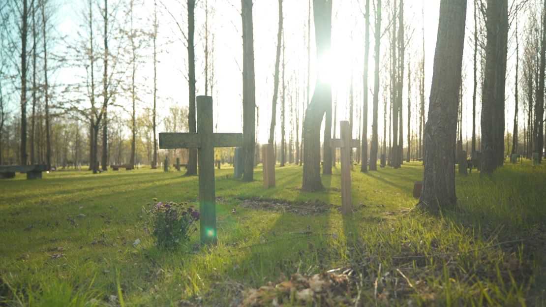 The burial ground run by the St Albans Woodland Burial Trust in Keysoe, Bedfordshire, in the UK.