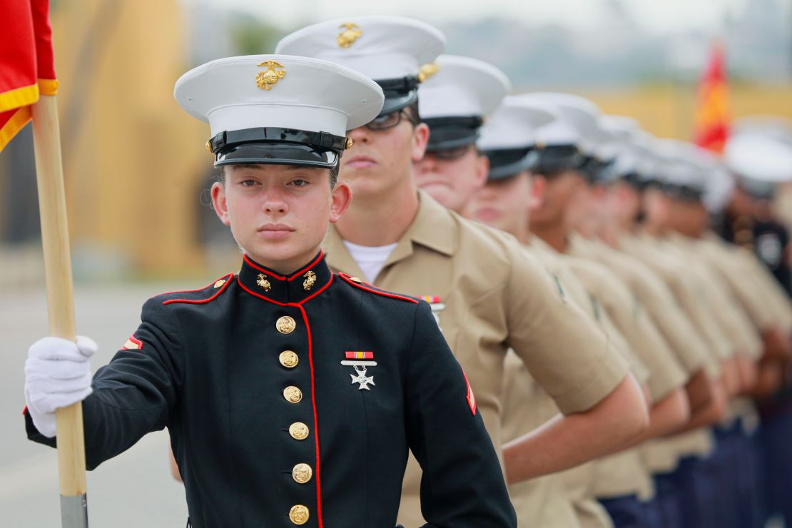 Katey Hogan was her platoon's honor graduate, a title she earned with her leadership. 