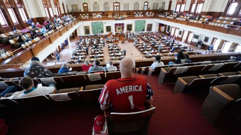 Gerald Welty sits the House Chamber at the Texas Capitol as he waits to hear debate on voter legislation in Austin, Texas, Thursday, May 6, 2021. 