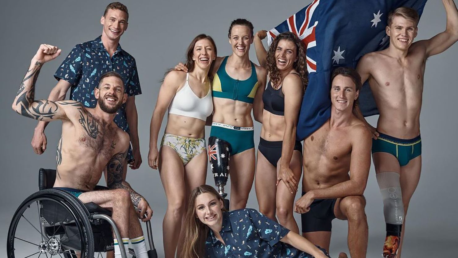 Cambage has criticized the lack of diversity in the Australian Olympic Committee's photoshoots, including this one first posted by clothing brand Jockey, which is sponsoring the Australian Olympic team.