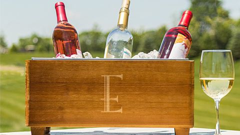 Cathy's Concepts Personalized Wooden Wine Trough
