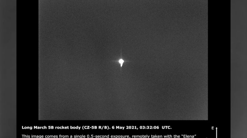 See First Photo Of Rocket Expected To Crash Into Earth | CNN Business