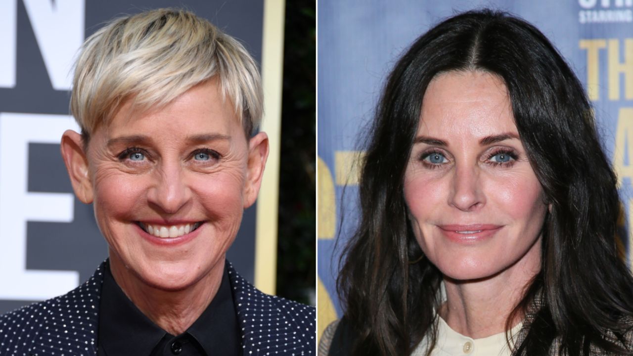 Ellen DeGeneres, left, and Courteney Cox