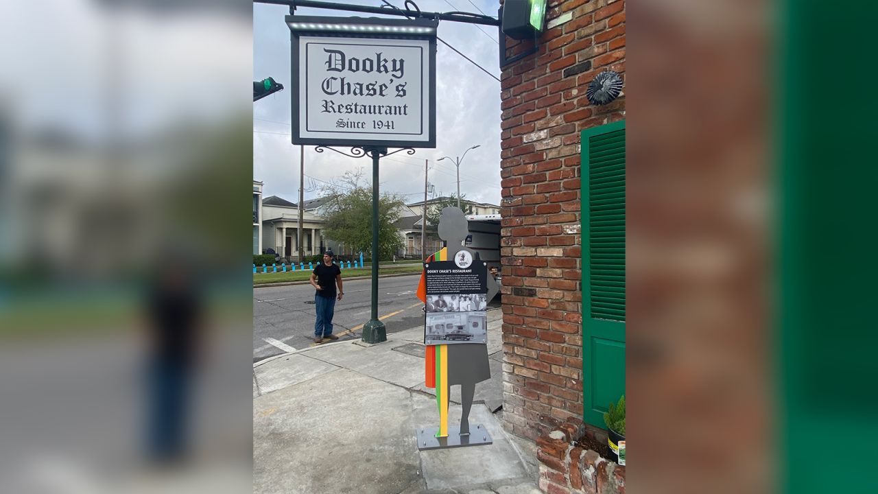 The marker outside of Dooky Chase's Restaurant. 