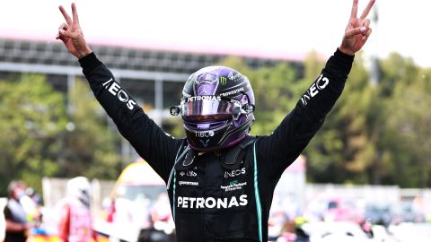 Lewis Hamilton clinched win number 98 of his Formula One career.