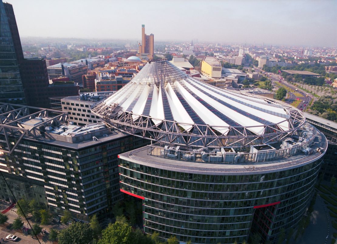 Helmut Jahn's striking Sony Center in Berlin, Germany.