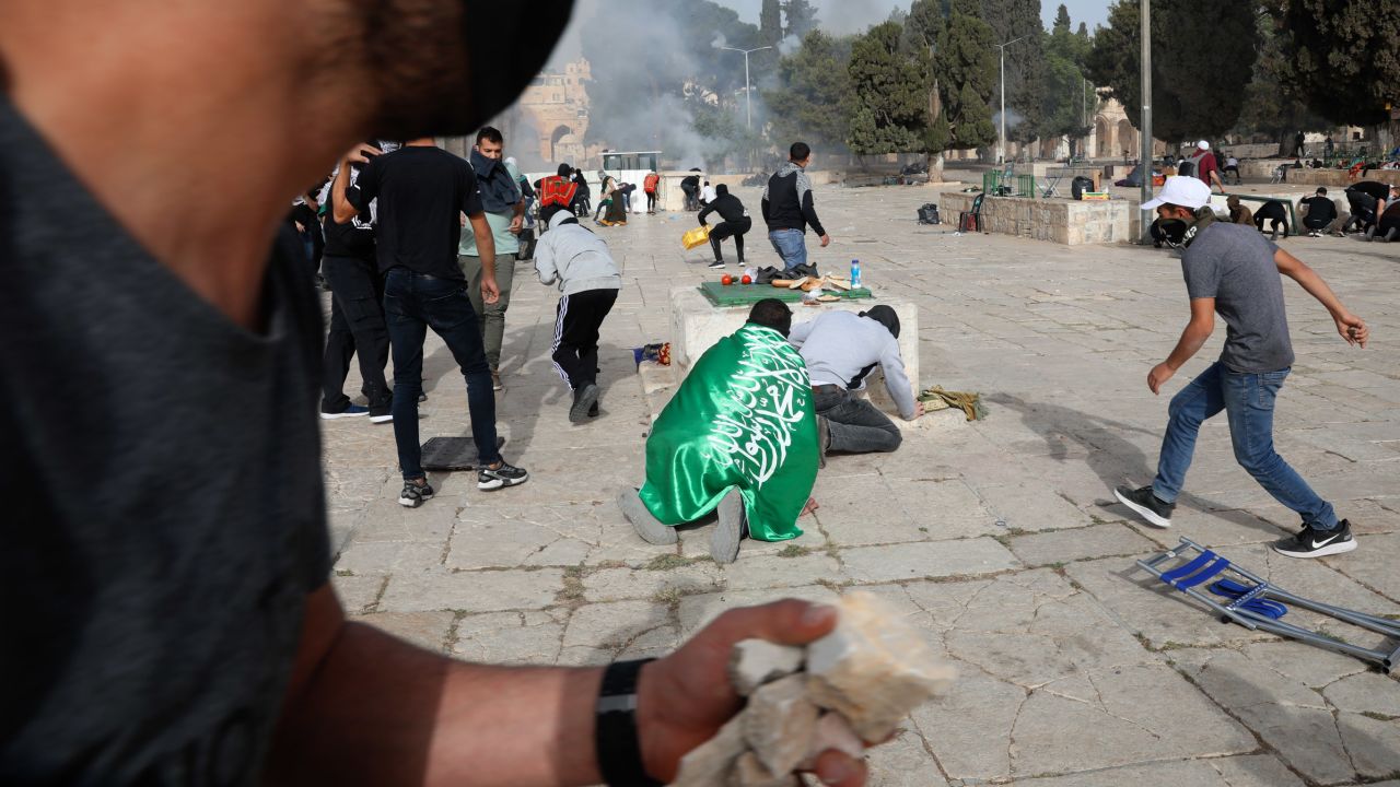 Hundreds of Palestinians were injured in the clashes with Israeli police Monday.