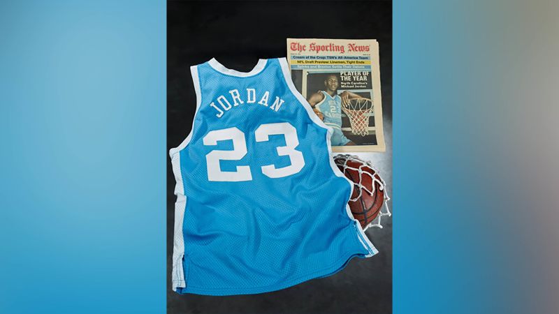 Michael Jordan's game-worn North Carolina jersey sold for record