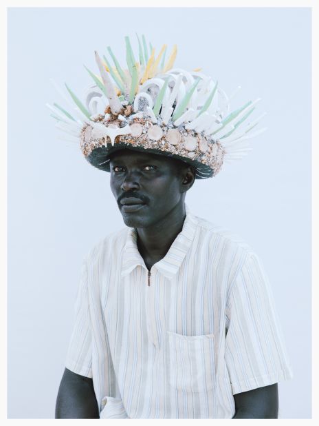 The headpieces were designed as part of the the biannual Shela Hat Contest held on the island of Lamu, Kenya. Moolman worked alongside stylist Louise Ford for the show.