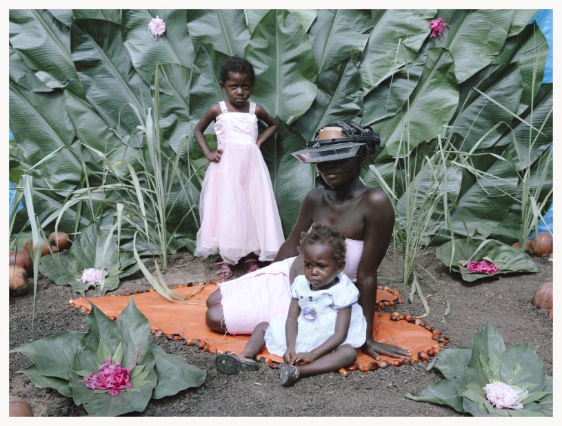 Moolman worked with Belgian-Congolese rapper Baloji on his nine-minute music video "Peau de Chagrin/Bleu de Nuit." This photo, entitled "A family portrait" is a still from the shoot.
