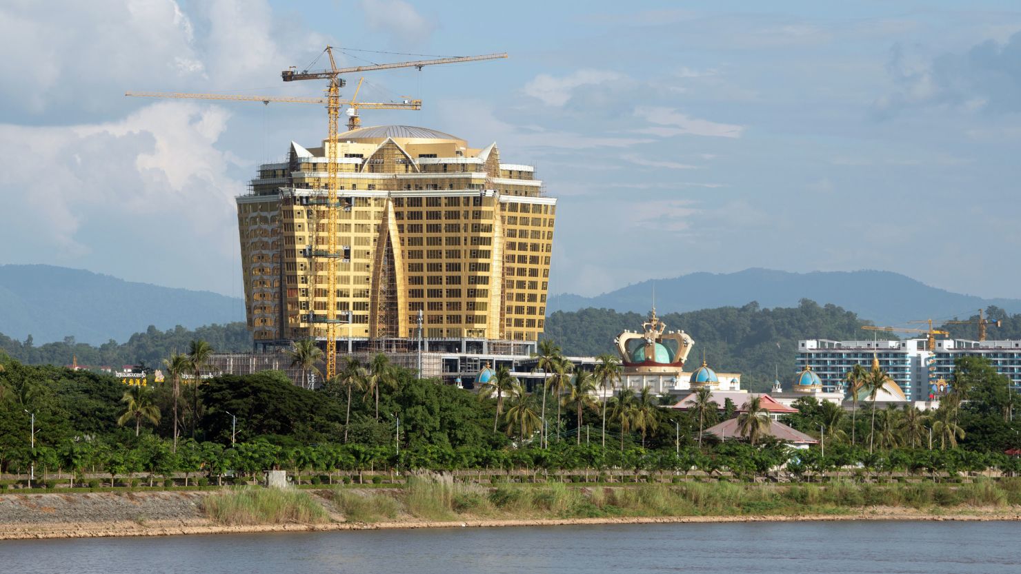 The Kings Romans Casino in Laos in is seen from Thailand in this file photograph from 2019.