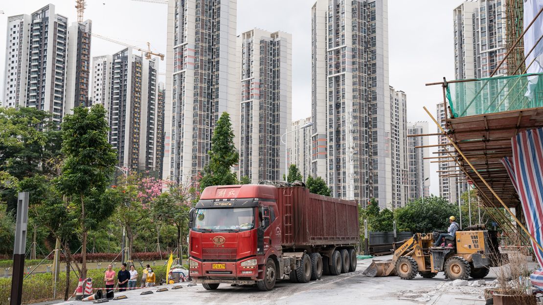 Residential buildings under construction in Shenzhen, China.