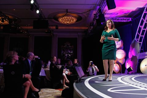 Stefanik speaks at Fortune's Most Powerful Women Summit in October 2015.
