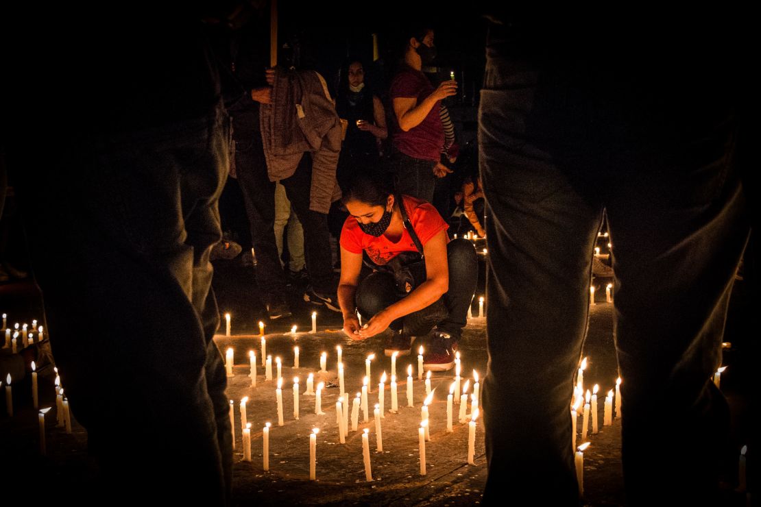 A candlelight vigil for demonstrator Lucas Villa was held last week. 