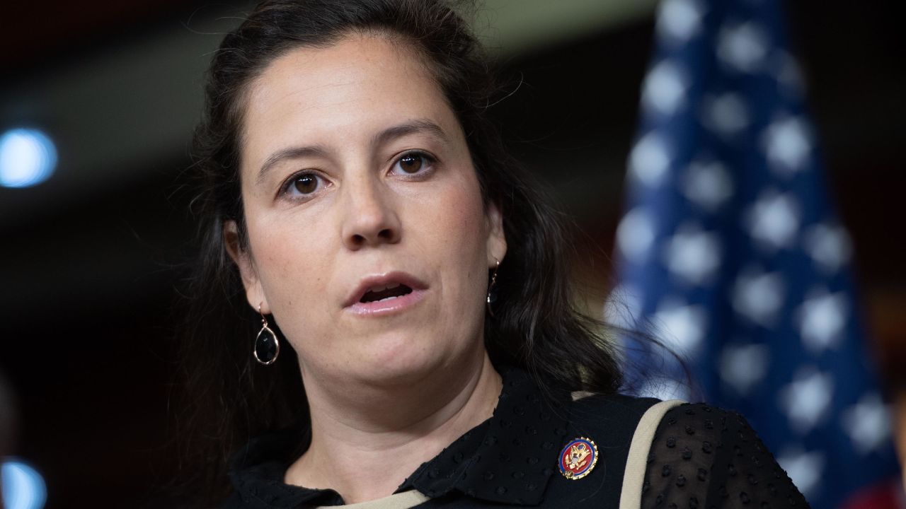US Representative Elise Stefanik, Republican of New York, speaks during a press conference on Capitol Hill in Washington, DC, October 22, 2019. 
