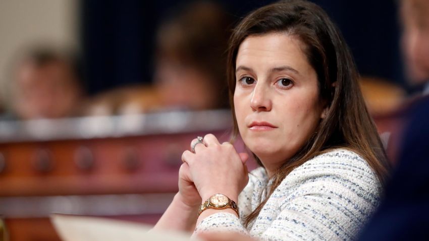 In this Nov. 20, 2019 file photo, Rep. Elise Stefanik, R-N.Y., listens during a House Intelligence Committee hearing on Capitol Hill in Washington.