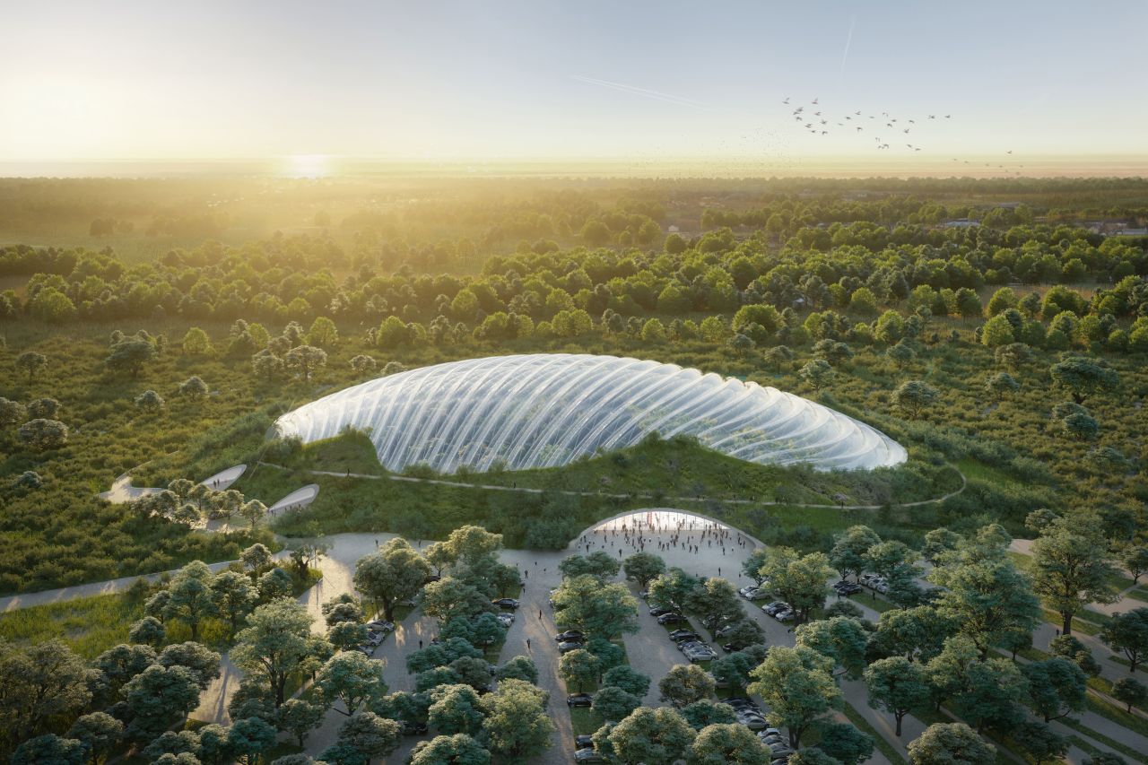 The "bubble of harmony" will blend into the natural landscape of the French coast.