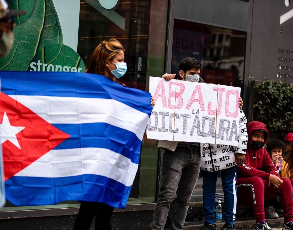 A protest in London expressing solidarity with Otero Alcántara.