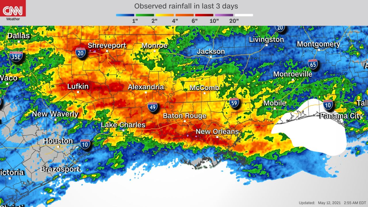 observed rainfall