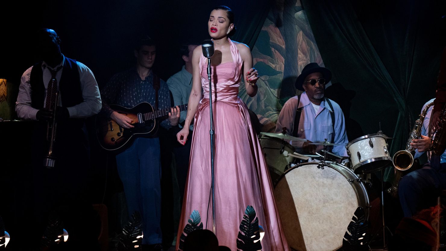 Andra Day in her Golden Globe-winning role as Billie Holiday, in "The United States vs. Billie Holiday"