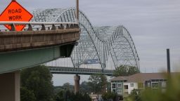 The Hernando de Soto Bridge is shut down after a 'Structural crack' was found, closing all I-40 lanes over Mississippi River to traffic on Tuesday, May 11, 2021.