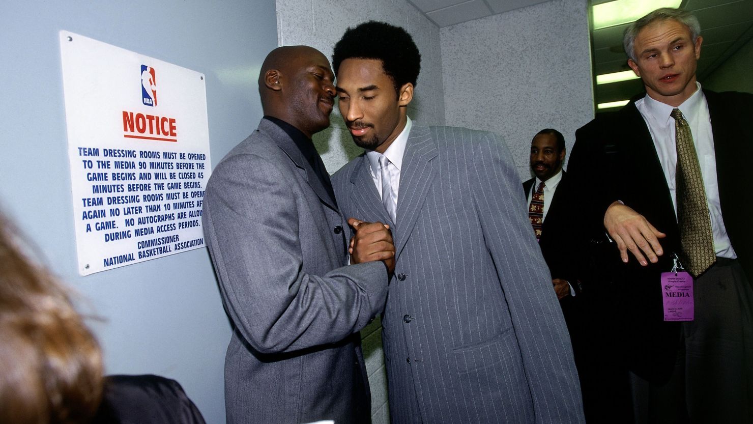 Michael Jordan will present Kobe Bryant for enshrinement in the Hall of Fame on Saturday in Connecticut. 
