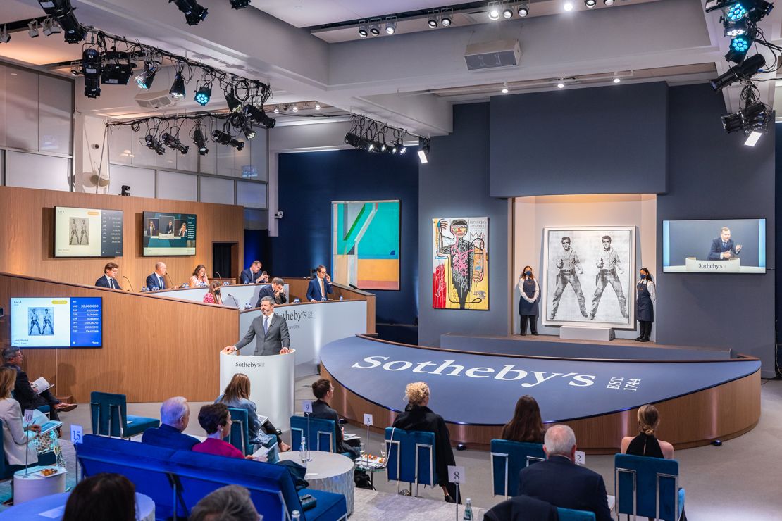 Inside Sotheby's Contemporary Art Evening Auction. 