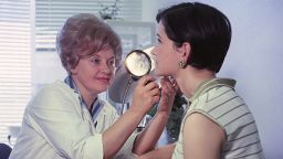 2886565 07/01/1968 The Beaty Institute cosmetology clinic on Kalinin Avenue (Novy Arbat Street) in Moscow. The Institute's chief physician, doctor of medicine Inna Kolgunenko during an appointment with a patient. Alexander/Sputnik via AP